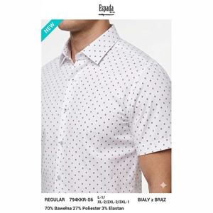 Koszula męska z krótkim rękawem L-3XL