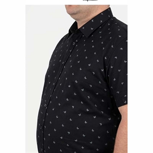 Koszula męska we wzór na krótki rękaw krój regular fit produkt Turecki  3XL-6XL