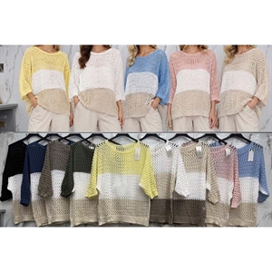 Sweter damski z krótkim rękawem