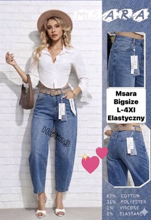 Jeansy damskie L-4XL big size