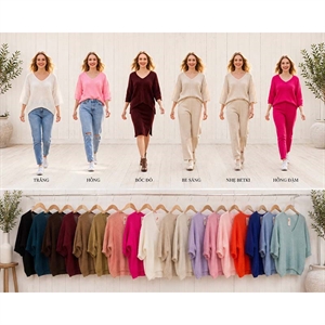 Sweter damski z dekoltem w serek