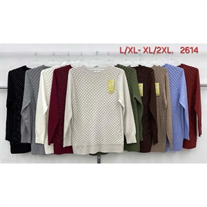Sweter damski okrągły  L/XL-XL/2XL
