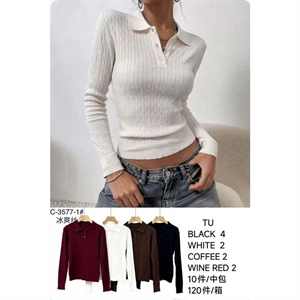 Sweter damski z kołnierzykiem
