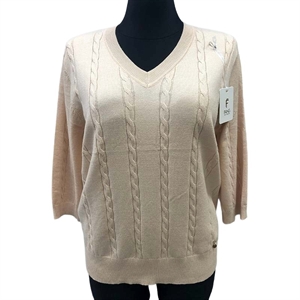 Sweter damski z dekoltem w serek