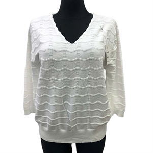 Sweter damski z dekoltem w serek