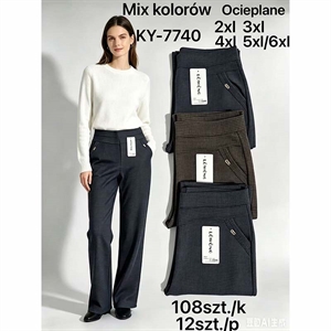 Spodnie ocieplane damskie  2XL-5XL/6XL