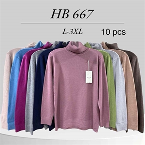 Sweter damski z golfem  L-3XL