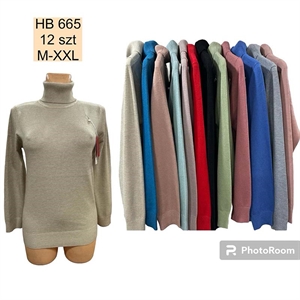 Sweter damski z golfem  M-2XL