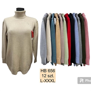 Sweter damski z golfem  L-3XL