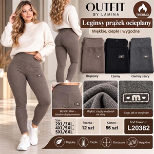 Legginsy prążek ocieplane  2XL/3XL-5XL/6XL