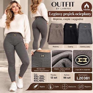 Legginsy prążek ocieplane  2XL/3XL-5XL/6XL
