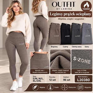 Legginsy prążek ocieplane  S/M-XL/2XL