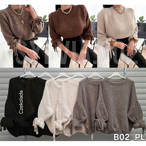 Sweter damski okrągły