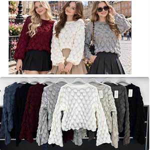 Sweter damski okrągły
