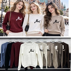 Sweter damski okrągły