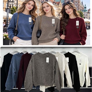 Sweter damski okrągły