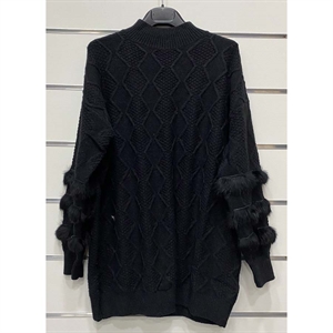 Tunika sweterkowa damska z półgolfem