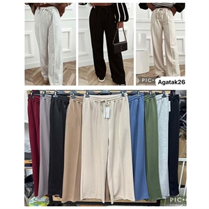 Spodnie damskie szerokie nogawki - Produkt Włoski