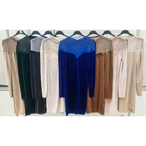 Sukienka welurowa damska - Produkt Włoski