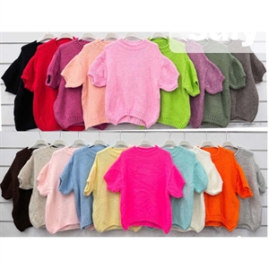 Sweter damski z krótkim rękawem - Produkt Włoski