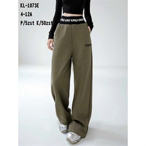 Spodnie dziewczęce z szerokimi nogawkami (4-12)