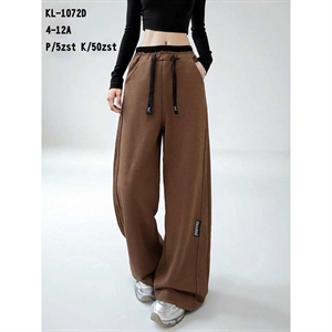 Spodnie dziewczęce z szerokimi nogawkami (4-12)