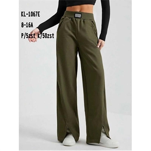 Spodnie dziewczęce z szerokimi nogawkami (8-16)