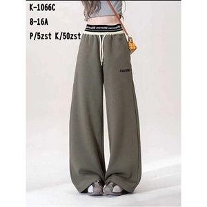 Spodnie dziewczęce z szerokimi nogawkami (8-16)