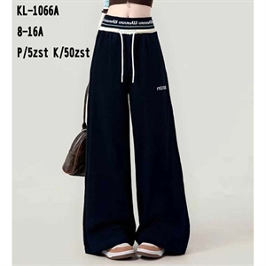 Spodnie dziewczęce z szerokimi nogawkami (8-16)