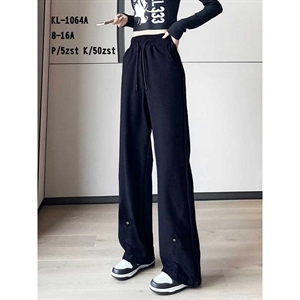 Spodnie dziewczęce z szerokimi nogawkami (8-16)