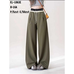 Spodnie dziewczęce z szerokimi nogawkami (8-16)