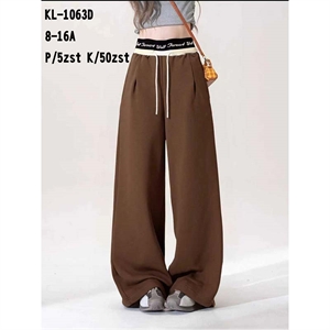 Spodnie dziewczęce z szerokimi nogawkami (8-16)