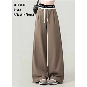 Spodnie dziewczęce z szerokimi nogawkami (8-16)