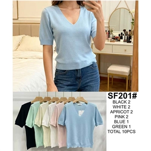 Sweter damski z krótkim rękawem