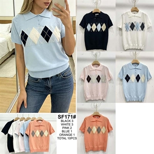 Sweter damski z krótkim rękawem