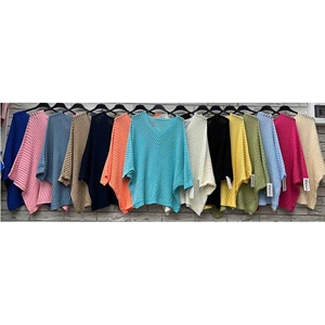 Sweter damski z dekoltem w serek