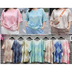 Sweter damski z krótkim rękawem