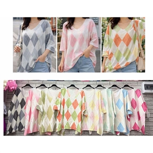 Sweter damski z krótkim rękawem