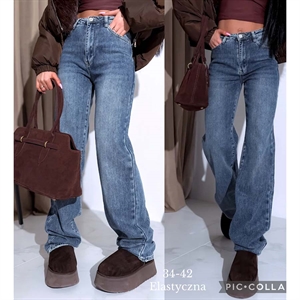 Jeansy szerokie nogawki  34-42