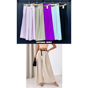 Spodnie szerokie nogawki damskie produkt Włoski