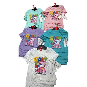 Bluzka dziewczęca prążek  4-14 lat