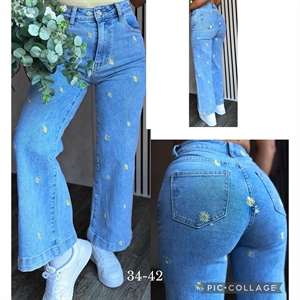 Jeansy szerokie nogawki  34-42