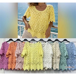 Sweter damski z krótkim rękawem