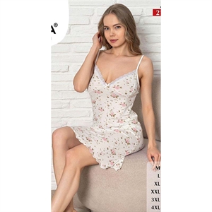 Koszula nocna damska Wiskoza (M-4XL) - Turecki Produkt