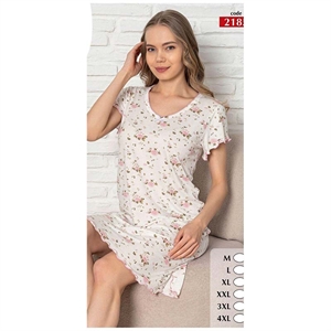 Koszula nocna damska Wiskoza (M-4XL) - Turecki Produkt