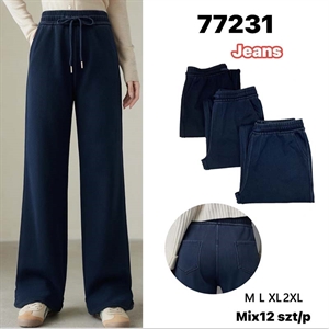Spodnie szerokie nogawki damskie  M-2XL