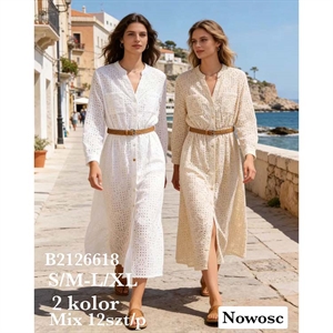Sukienka koszulowa damska  S/M-L/XL