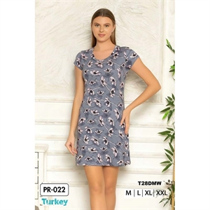 Koszula nocna damska 95% WISKOZA + 5% POLIESTER (M-2XL) - Turecki Produkt
