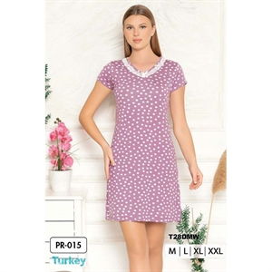 Koszula nocna damska 95% WISKOZA + 5% POLIESTER (M-2XL) - Turecki Produkt