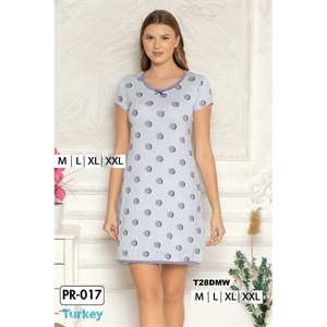 Koszula nocna damska 95% WISKOZA + 5% POLIESTER (M-2XL) - Turecki Produkt